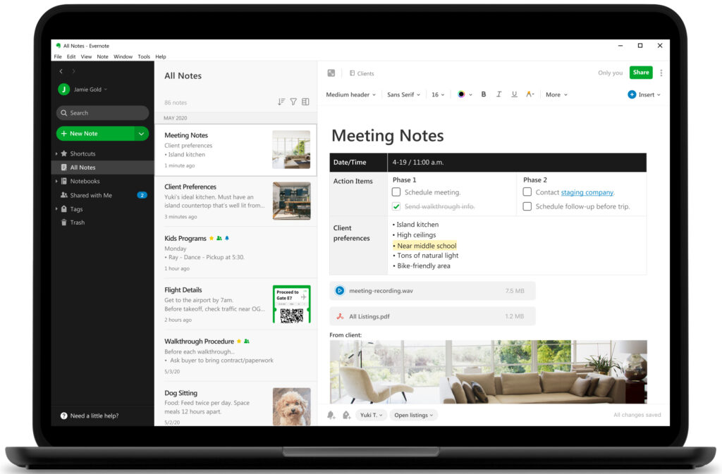Organiza tu trabajo con Evernote